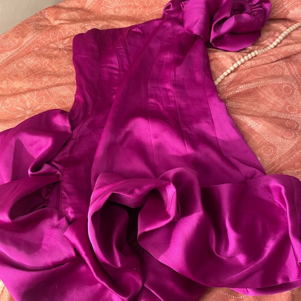 Fuchsia mini dress. Only worn once. From Ellaé Lisqué. Original price $298
